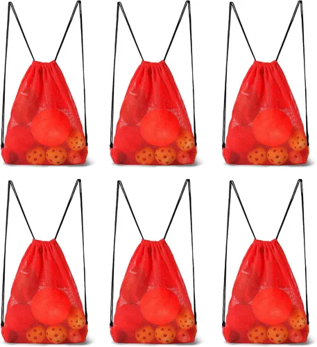 Vista 101 de GSE Games & Sports Expert Bolsa de malla con cordón para béisbol, pelotas de pickleball, pelotas de golf, gimnasio, equipo de natación, lavandería