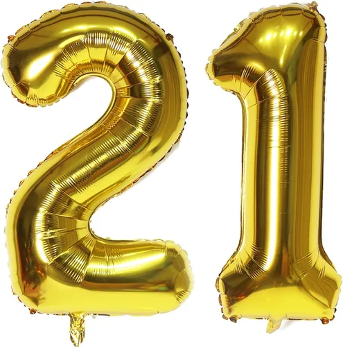 Vista 25 de Globos digitales dorados de 40 pulgadas, con número 10, globos de helio para decoraciones de fiesta de cumpleaños y suministros para decoración