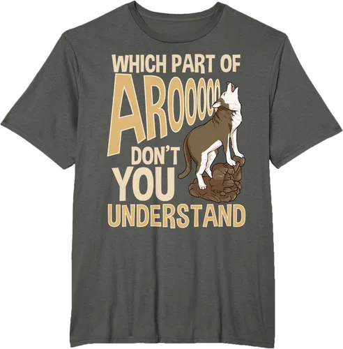 Vista 5 de What Part Of Aroooo Don't You Understand Husky - Camiseta para perro, Negro, S