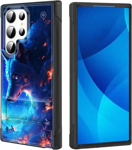 Vista 40 de Funda para Galaxy S25, de doble capa, resistente, a prueba de golpes, con soporte, funda protectora militar a prueba de caídas para Samsung Galaxy