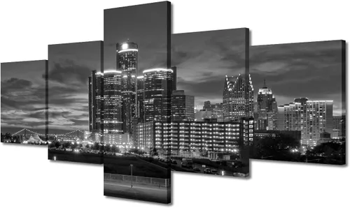 Vista 34 de Impresión fotográfica de paisajes oceánicos en blanco y negro, obra de arte en lienzo de paisaje marino, estirado y enmarcado, lienzo de ojo