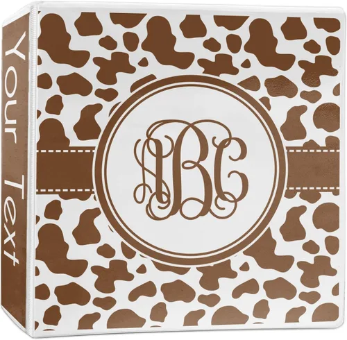 Vista 8 de Carpeta personalizada de 3 anillas con estampado de vaca - 1 pulgada