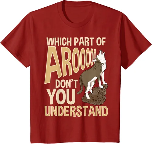 Vista 64 de What Part Of Aroooo Don't You Understand Husky - Camiseta para perro, Negro, S