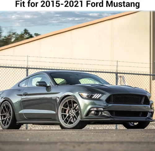 Vista 5 de Hoolcar Cubierta de ventilación de aire acondicionado con control central para Ford Mustang 2015-2020, fibra de carbono