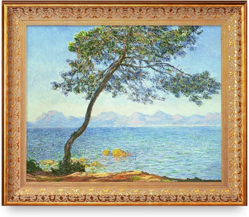 Vista 77 de A&T ARTWORK Antibes Seen from The Salis Gardens de Claude Monet Las Obras de Arte Clásico Mundial Reproducciones, Impresiones de Arte en Lienzo