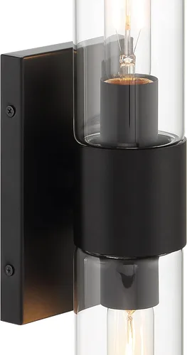 Vista 5 de DESIGNERS FOUNTAIN Anton D286M-2WS-MB - Aplique de pared con 2 luces, 17.5 pulgadas, negro mate, D286M-2WS-MB Mate negro