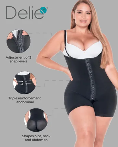 Vista 5 de DELIÉ by Fajas DPrada 09111 Fajas Colombianas Faja Posparto Faja Moldeadora de Cuerpo Completo para Mujer