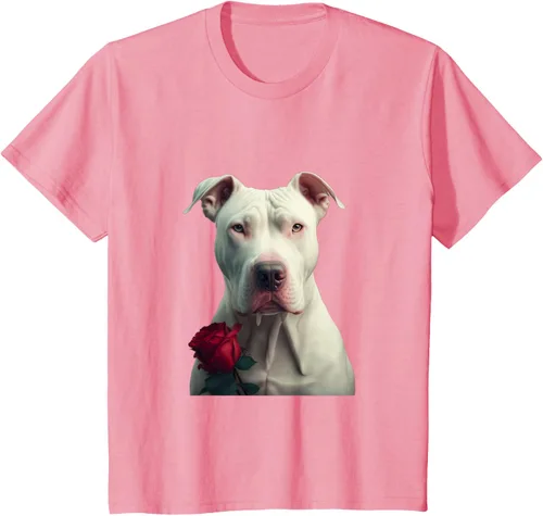 Vista 44 de Dogo Argentino Valentines Day Camiseta, Negro