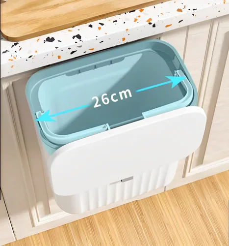Vista 7 de Sooyee Paquete de 3 cubos de compost de cocina de 12L/3.2 galones para encimera o debajo del fregadero, cubo de basura pequeño colgante con tapa