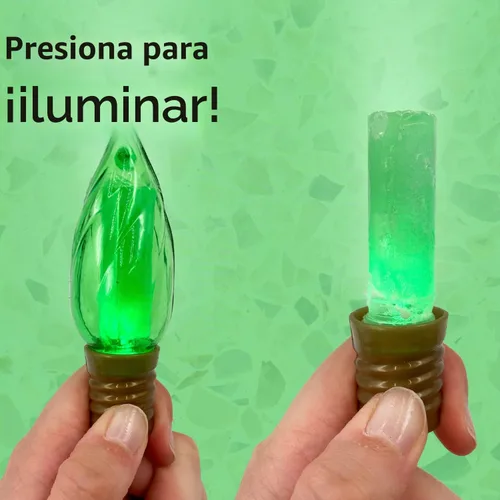Vista 2 de Needzo Navidad Luces de Navidad Chupachups, Regalos de Bombilla de Dulces Festivos, Rellenos de Calcetas para Niños, Paquete de 4