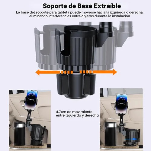 Vista 6 de Soporte para tablet con brazo ajustable para tablet iPhone de 3 a 11 pulgadas, iPad Pro Air Mini, Fire, iPhone 15, Galaxy S24 Z Fold 5