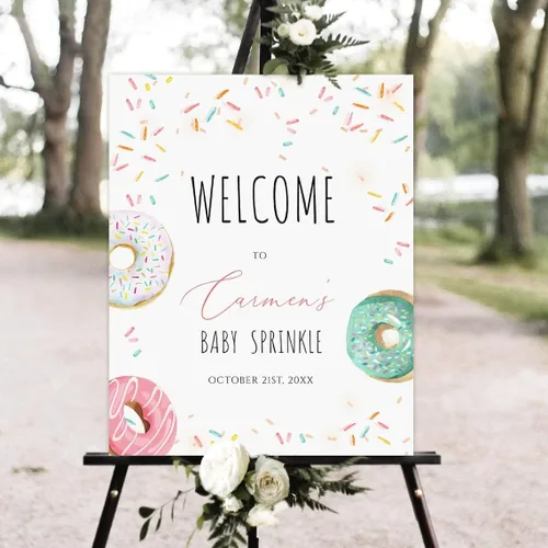 Vista 26 de Letrero personalizado para baby shower, letrero de bienvenida para baby shower, letrero de bienvenida al bebé, letreros para baby shower, baby