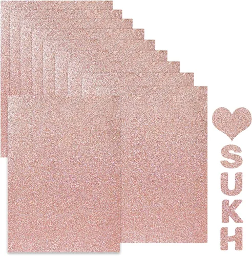 Vista 10 de Papel de cartulina con purpurina negra de Sukh - Cartulina con purpurina para manualidades A4 gruesa, colores para Halloween, Navidad, San Valentín