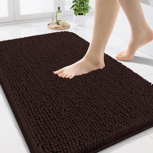 Vista 46 de Arotive Alfombras de baño de felpilla extrasuaves y absorbentes, de 24 x 16 pulgadas, lavables a máquina, parte trasera de goma antideslizante