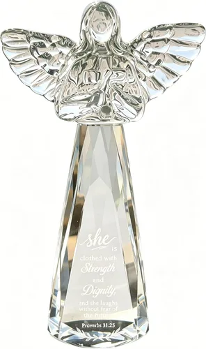 Vista 15 de Champagne Crystal Guardian Angel Christian Gifts for Women