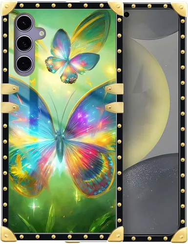 Vista 173 de Funda compatible con Samsung Galaxy S10 4G, TPU suave de lujo y parte trasera de policarbonato duro para niñas y mujeres, funda protectora a prueba