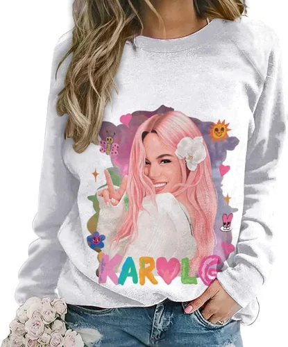 Vista 2 de PAPERBAGS Sudadera para mujer, cuello redondo, manga larga, informal, sin botones