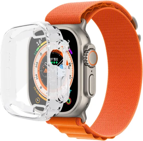 Vista 22 de Yrzper Funda protectora de pantalla compatible con Apple Watch Ultra de 1.732 pulgadas / Ultra 2 de 1.732 pulgadas, cubierta de TPU suave chapada