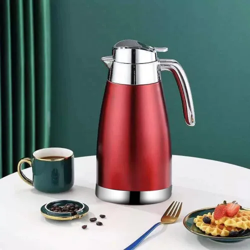 Vista 8 de Jarra térmica de café de 77 onzas con pantalla de temperatura, acero inoxidable 304, doble pared al vacío, jarra aislada, jarra de té para mantener
