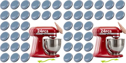 Vista 17 de 8 piezas deslizantes de electrodomésticos para cocina, color negro, autoadhesivos, pequeños electrodomésticos de cocina, fáciles de mover y ahorrar