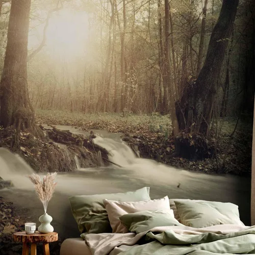 Vista 11 de artgeist Mural de pared premium Bosque púrpura, 79 x 55 pulgadas, papel tapiz no tejido, decoración de pared de vellón, impresión fotográfica