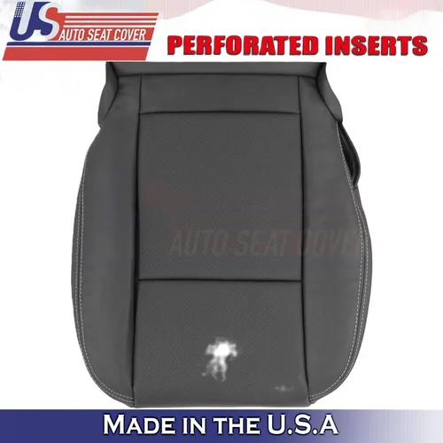 Vista 2 de U.S.AutoSeatCover 2011 2012 2013 Compatible con Dodge Charger Front Driver Side Bottom Funda de asiento de cuero BLK