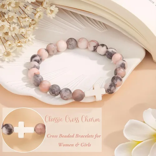 Vista 77 de Regalos navideños para niños, niñas adolescentes, mujeres, linda pulsera de cruz para niñas, regalos de Navidad cristianos para mujeres, ideas