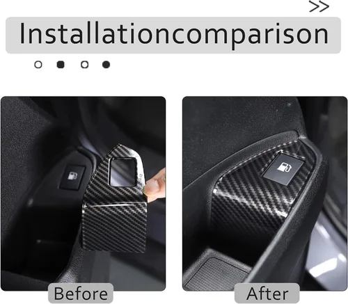 Vista 4 de Marco de botón de interruptor de tapa de depósito de combustible para Honda Pilot 2016-2022/Ridgeline 2017-2023/Passport 2019-2023, accesorios