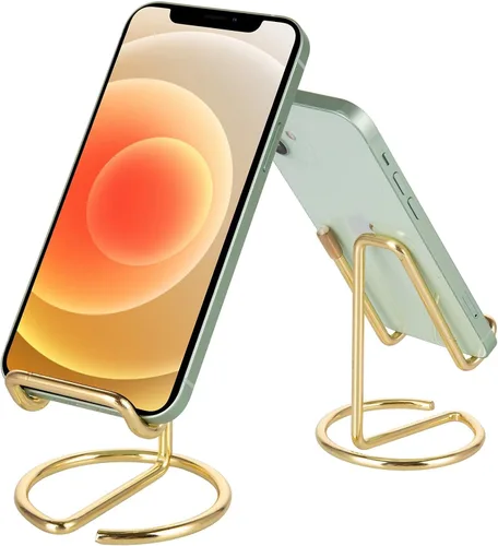 Vista 10 de ROPOSY Soporte de teléfono celular para escritorio, bonito soporte portador de metal negro para teléfono celular, accesorios de escritorio