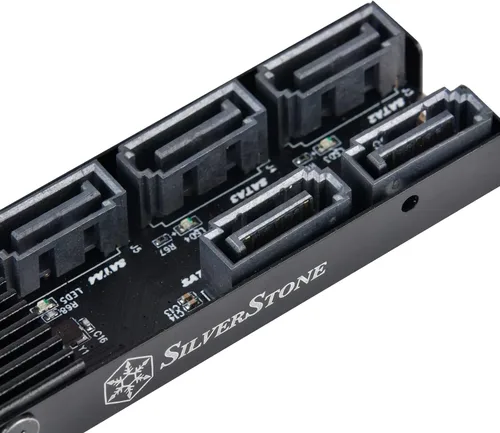 Vista 7 de Silverstone Tecnología ECS07 Tarjeta de expansión de almacenamiento PCIe M.2 PCIe de 5 puertos SATA Gen3 6Gbps no RAID M.2, SST-ECS07