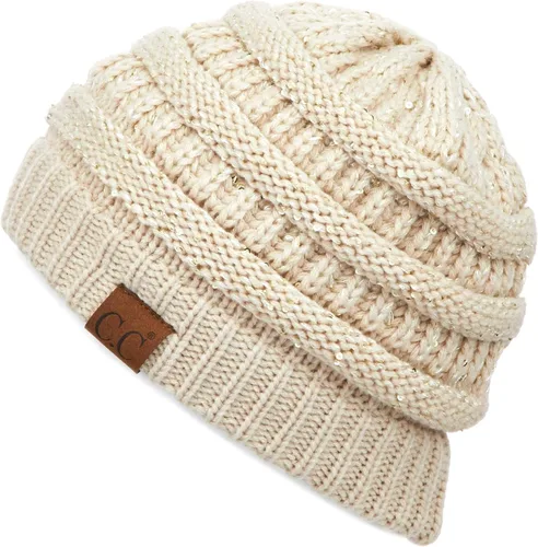 Vista 56 de C.C Trendy Warm Chunky Soft Stretch Cable Knit Beanie