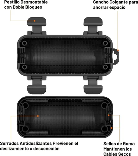Vista 9 de Cubierta para Cable de Extensión para Exteriores, Protector de Conector de Cable IP54 Resistente al Agua, Caja de Seguridad Eléctrica
