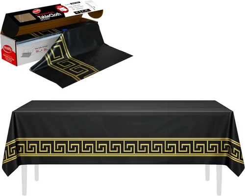 Vista 12 de Neatiffy Paquete de 6 manteles rectangulares de plástico de 54 x 108 pulgadas, para picnic, campamento, fiesta, banquete, manteles desechables