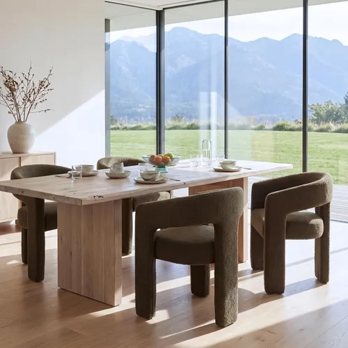 Vista 32 de Silla moderna de comedor en barril, silla de cocina acentuada tapizada en cuero sintético con brazos, silla lateral cómoda para sala de blanco