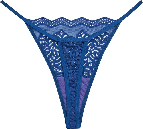 Vista 3 de JurHevty Thongs For Women Pack G String Underwear Lace T Back Cotton Panties