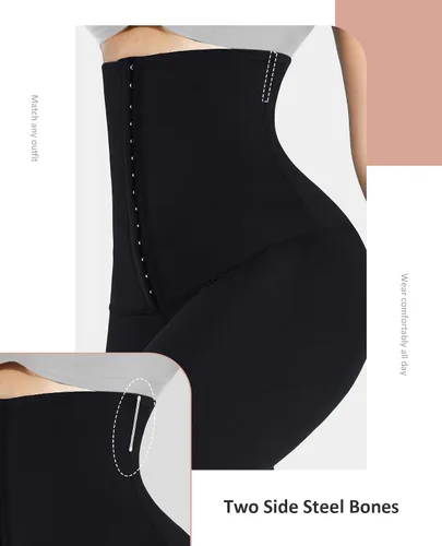 Vista 2 de FeelinGirl High Waisted Leggings Tummy Control for Women Corset Waist Trainer Thigh Slimming Compression Yoga Pants