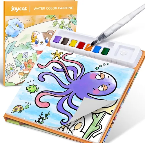 Vista 10 de JoyCat Libros de pintura con agua para colorear para niños pequeños, juegos de pintura de acuarela para niños de 3 a 5 años, 4 a 8 años, actividades