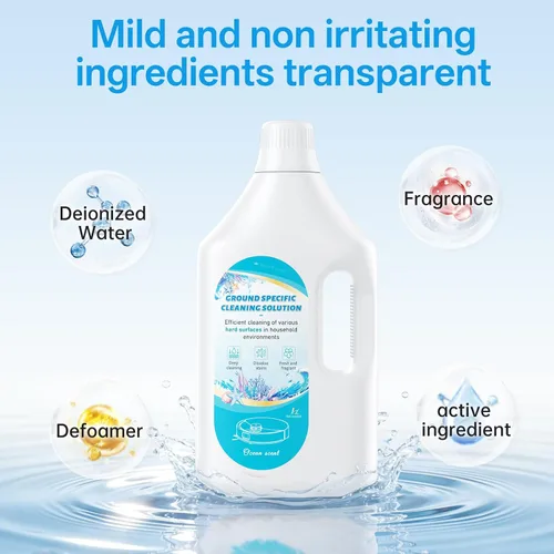 Vista 3 de Nukisa Solución de limpieza de suelos Fresh Ocean de 1 litro, compatible con Roborock/Eufy/iRobot/Ecovacs/Dreame/Shark, desodorización de fragancia