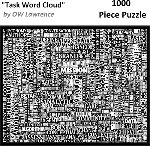 Vista 2 de Tarea Word Cloud Rompecabezas de 1000 piezas, 1 EA