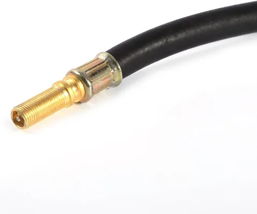 Vista 9 de Extensión de vástago de válvula de neumático de goma flexible de 5.512 in, 2 abrazaderas, adaptador extensor de válvula de neumático para camión