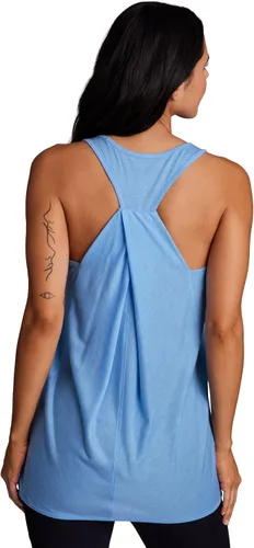 Vista 15 de RBX Active - Camiseta de tirantes para mujer con espalda en T, fluida, para yoga y entrenamiento con detalle de moda Baton Rouge