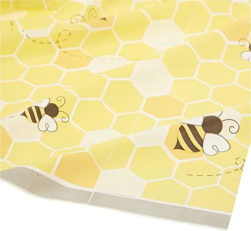 Vista 3 de Creative Converting 340216 Bumblebee - Mantel de plástico para bebé, 54 x 102 pulgadas, multicolor
