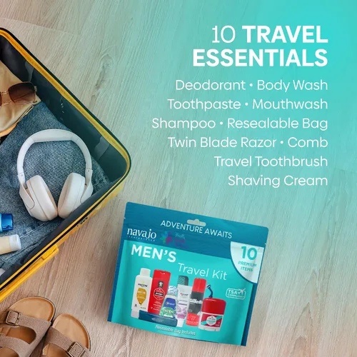 Vista 7 de Handy Solutions Kit de viaje resellable para hombre de 10 piezas