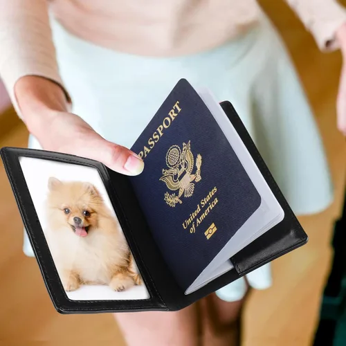 Vista 3 de labato Soporte para pasaporte para mujer, cartera de pasaporte, organizador de documentos de viaje, accesorios de crucero impermeables