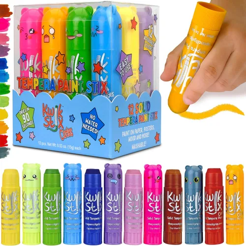 Vista 10 de The Pencil Grip pintura tipo témpera, sólida, Kwik Stix, de secado superrápido, en paquete de 12 (TPG-602)