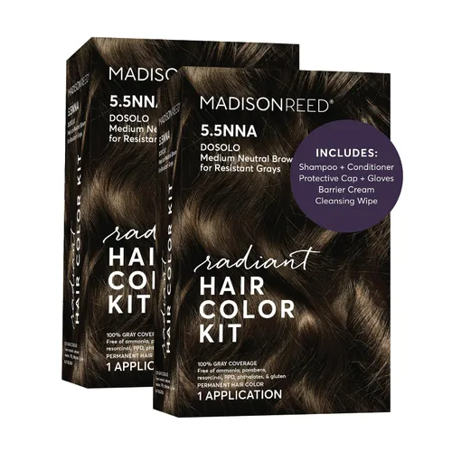 Vista 13 de Madison Reed - Kit de tinte radiante para el cabello, tinte permanente para el cabello, 100 % cobertura de canas, sin amoníaco, negro Parma 2.5NNN