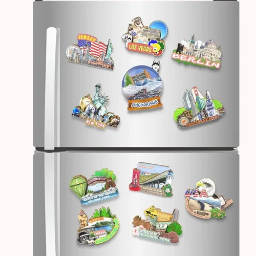 Vista 4 de Imán de anclaje de Estados Unidos para refrigerador, anclaje de Estados Unidos, emblemático de anclaje, recuerdos coleccionables, recuerdos