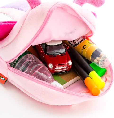 Vista 7 de Mochila con diseño de animales, animal de felpa, minibolsa de viaje para niño de 2-6 años, Rosado (Pink Butterfly)), B07SNTZL8P