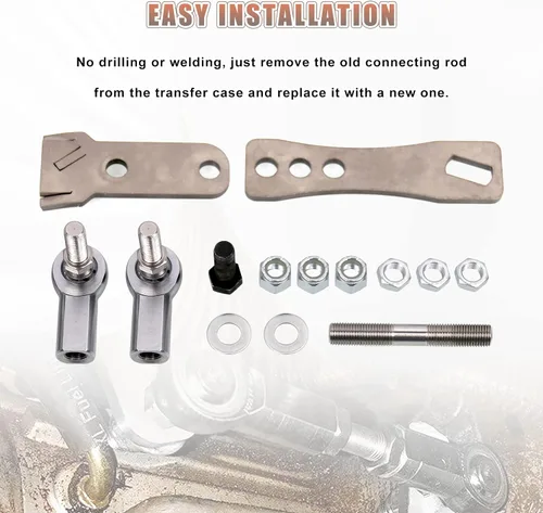 Vista 4 de RULLINE Kit de enlace de caja de transferencia Componentes de caja de transferencia Accesorios compatibles con Jeep para Cherokee XJ para Comanche