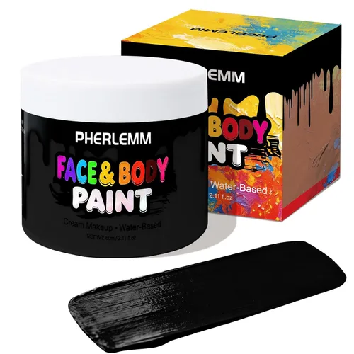 Vista 12 de Pintura blanca del cuerpo de la cara 2 fl oz, pintura a base de Blanco